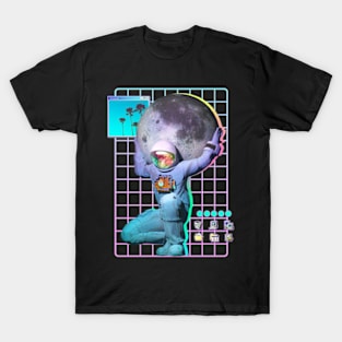 Vaporwave Ape & Moon | Vaporwave Aesthetic | Retro Streetwear T-Shirt